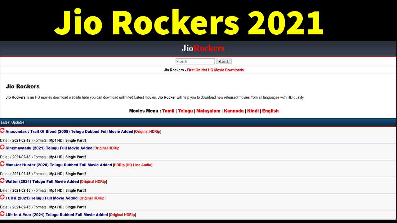 Jio rockers telugu movies 2022 - jio rockers Hindi Dubbed Movies 2022